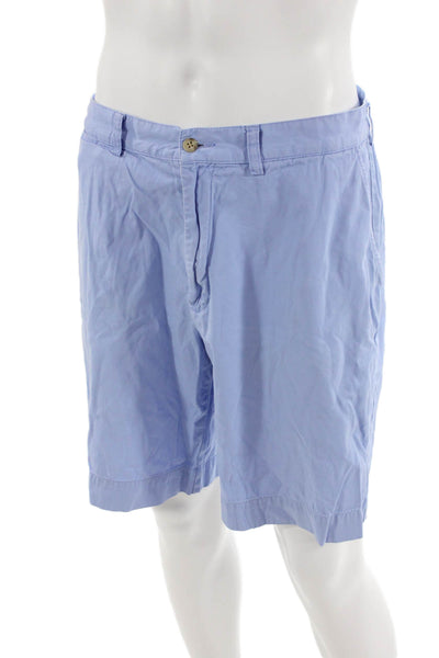 Polo Ralph Lauren Mens Cotton Flat Front Casual Slip-On Shorts Blue Size EUR 34