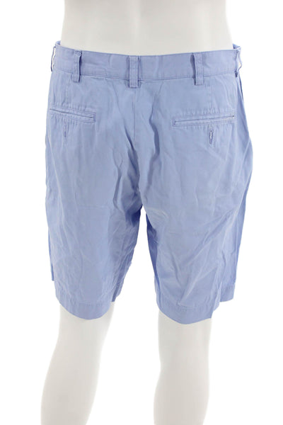 Polo Ralph Lauren Mens Cotton Flat Front Casual Slip-On Shorts Blue Size EUR 34