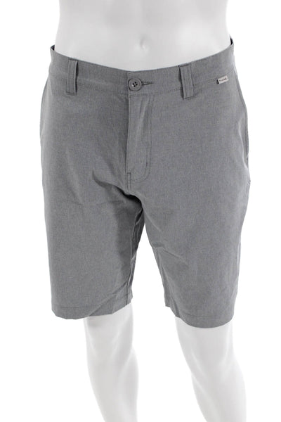 Travis Mathew Mens Buttoned Flat Front Slip-On Casual Shorts Gray Size EUR 34