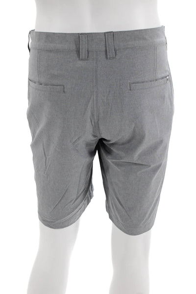Travis Mathew Mens Buttoned Flat Front Slip-On Casual Shorts Gray Size EUR 34