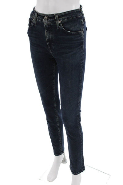 Adriano Goldschmied Womens Skinny Ankle Jeans Dark Blue Size 26