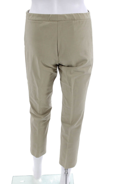 Theory Womens Elastic Waistband Slim Leg Dress Pants Khaki Size 04