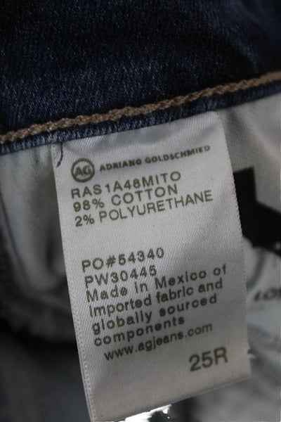 Adriano Goldschmied Women Petite Ankle Skinny Blue Jeans Mid Rise Size 25