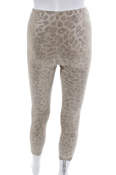 Mother Womens Animal Print High Waisted Skinny Leg Pants Brown Size 00