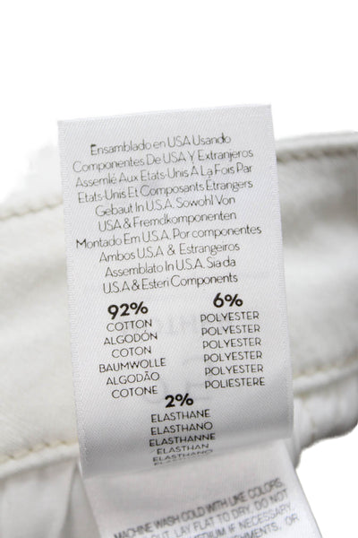Mother Women Skinny Cropped Ankle Jeans White Size 25