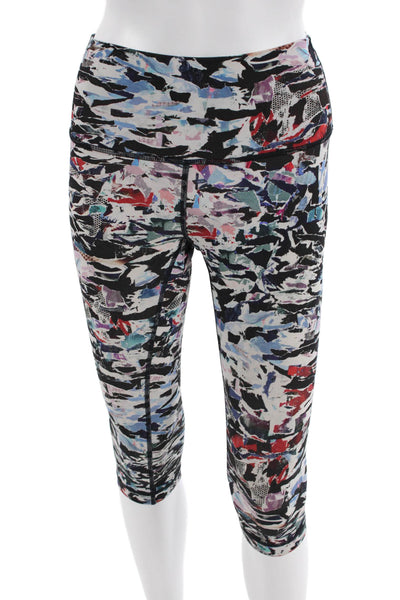 Lululemon Womens Graphic Print Pull On Cropped Leggings Multicolor Size 4