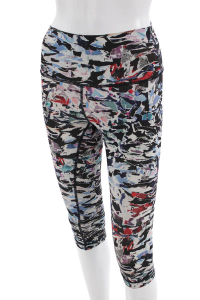 Lululemon Womens Graphic Print Pull On Cropped Leggings Multicolor Size 4