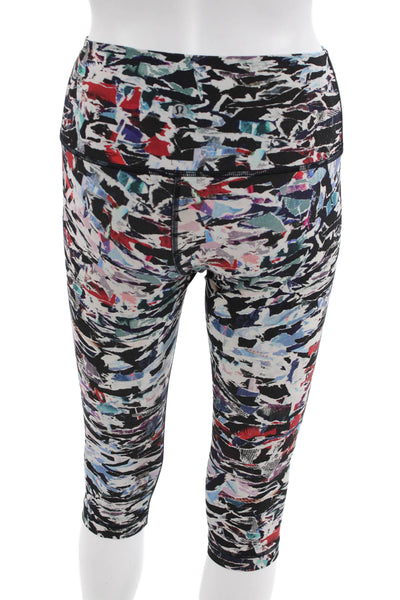 Lululemon Womens Graphic Print Pull On Cropped Leggings Multicolor Size 4