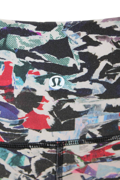 Lululemon Womens Graphic Print Pull On Cropped Leggings Multicolor Size 4