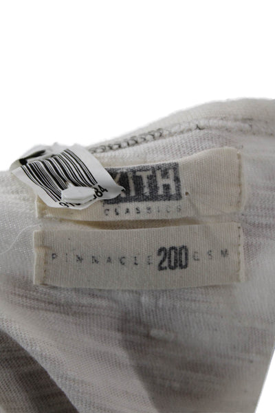 Kith Mens Cotton Buttoned Detail Long Sleeve Henley Shirt White Size L