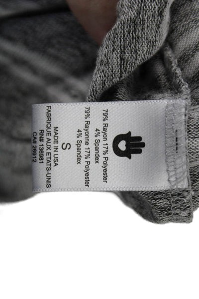 Spiritual Gangster Long Sleeves Round Neck Graphic Sweater Gray Size S