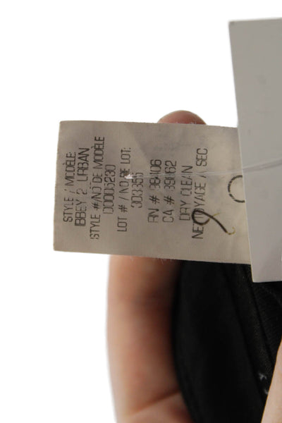 Theory Womens Ibbey 2 Urban Creased Dress Pants Black Wool Size 00