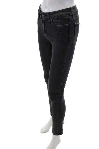Levis Women Dark Gray Skinny Ankle Jeans Low Rise Size 26