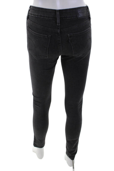 Levis Women Dark Gray Skinny Ankle Jeans Low Rise Size 26