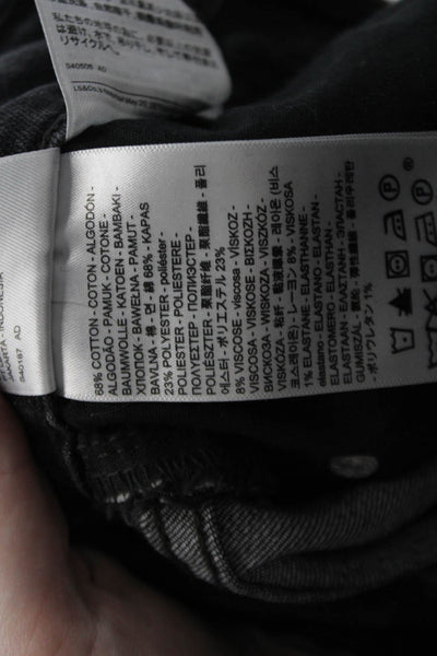 Levis Women Dark Gray Skinny Ankle Jeans Low Rise Size 26