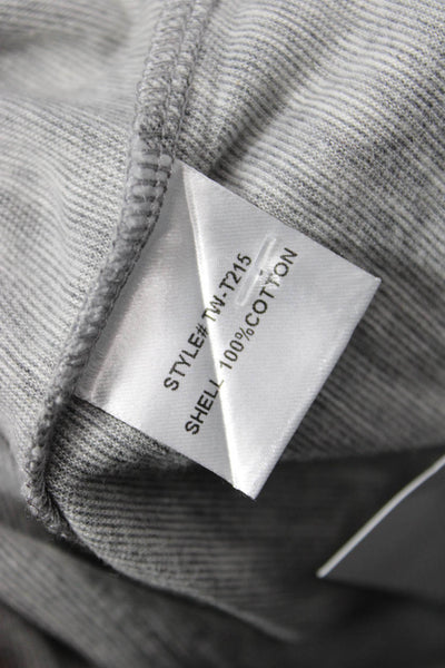 The Westside Women Basic Jersey Gray Cotton Crewneck Long Sleeve T-Shirt Size S