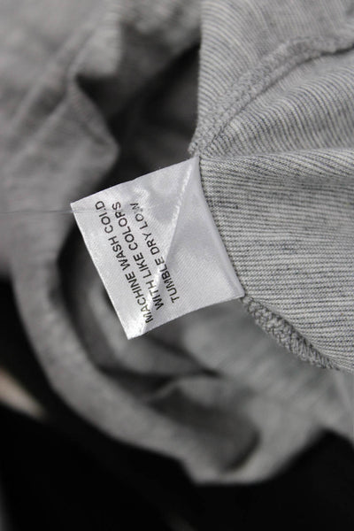 The Westside Women Basic Jersey Gray Cotton Crewneck Long Sleeve T-Shirt Size S