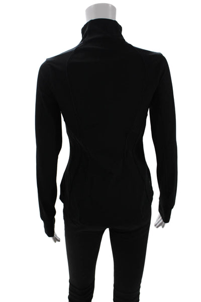 All Access Women Windbreaker Black High Neck Zip Long Sleeve Size S