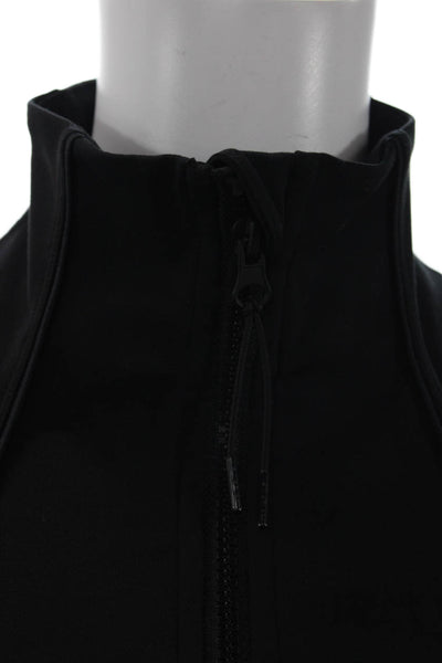 All Access Women Windbreaker Black High Neck Zip Long Sleeve Size S