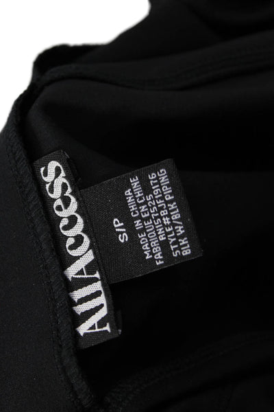 All Access Women Windbreaker Black High Neck Zip Long Sleeve Size S
