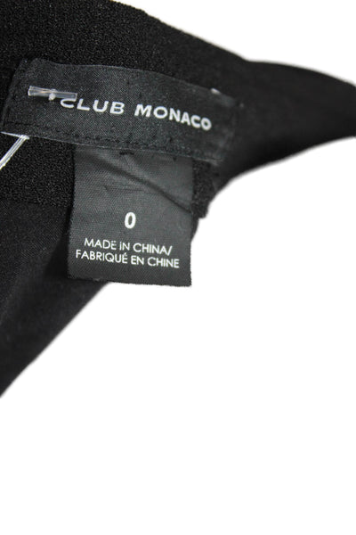 Club Monaco Women's V-Neck Sleeveless Wide Leg Jumpsuit Black Size 0