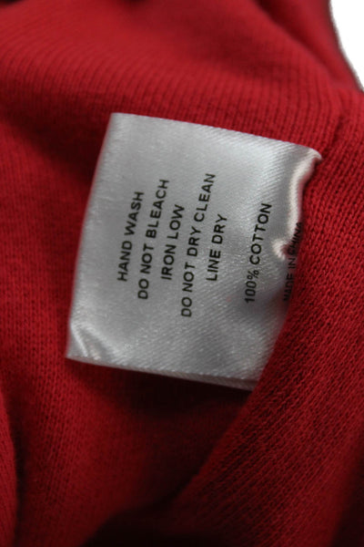 Guizio Women's Elastic Waist Tapered Leg Sweatpants Red Size S