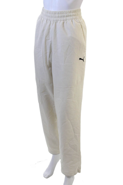 Puma Womens Stretch Casual Pants Cream Size M