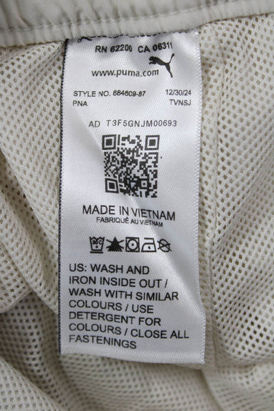 Puma Womens Stretch Casual Pants Cream Size M