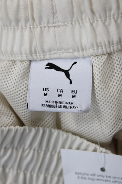 Puma Womens Stretch Casual Pants Cream Size M