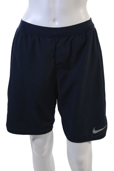 Nike Womens Stretch Athletic Shorts Blue Size S