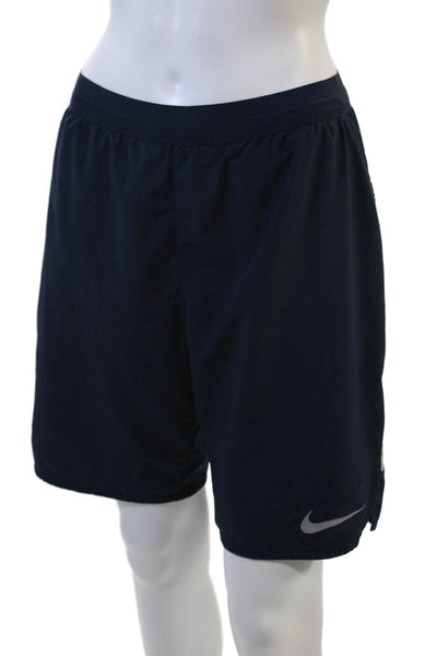 Nike Womens Stretch Athletic Shorts Blue Size S