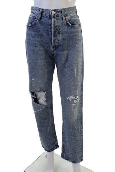 Agolde Women Boyfriend Mom High Rise Blue Jeans Size 23