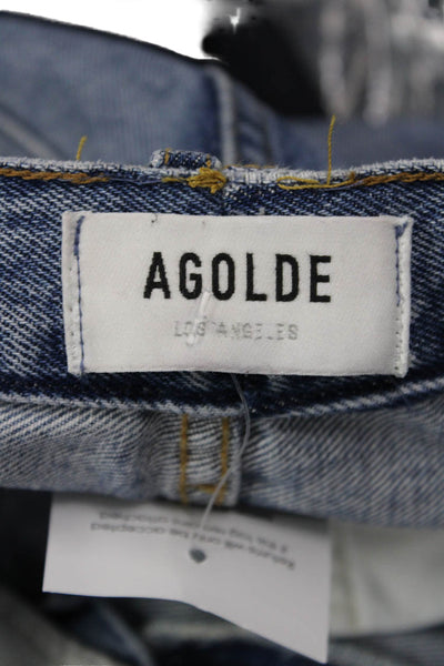 Agolde Women Boyfriend Mom High Rise Blue Jeans Size 23