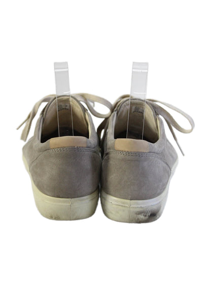 ECCO Womens Leather Round Toe Lace Up Low Top Sneakers Gray Size 39 9