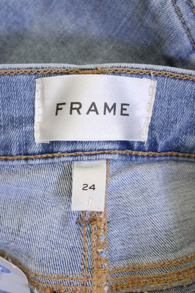 Frame Women Bootcut Flare Jeans Light Blue High Rise Size 24