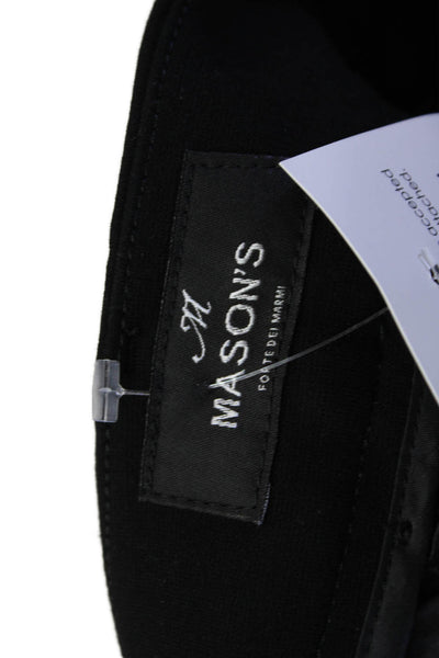Masons Womens Studded Detail Pocketed Straight Leg Pants Black Size 42