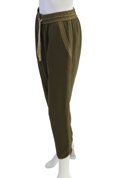 Wilfred Womens Drawstring Waist Tapered Pants Brown Size 2