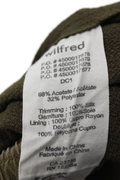 Wilfred Womens Drawstring Waist Tapered Pants Brown Size 2