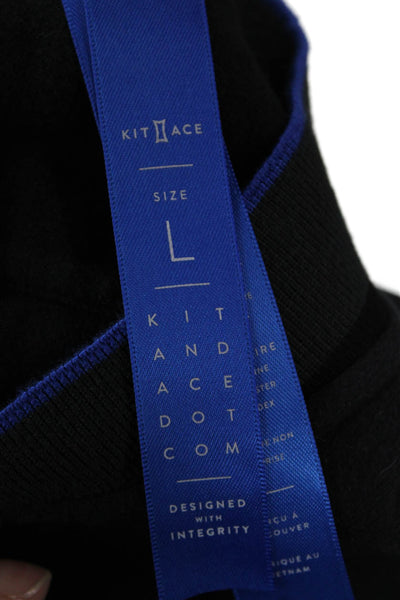 Kit And Ace Mens Cotton Pocketed Detail Snap Front Shirt Black Size L