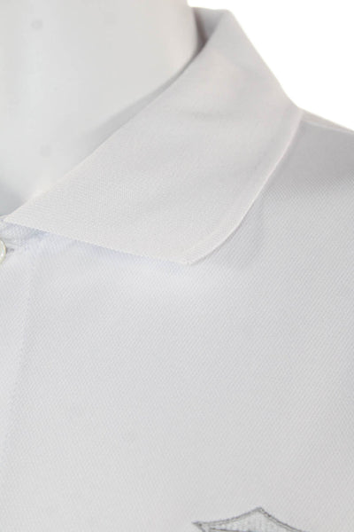 Bobby Jones Mens Collared Buttoned Detail Short Sleeve Polo Top White Size L