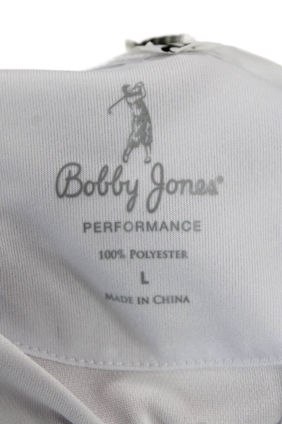 Bobby Jones Mens Collared Buttoned Detail Short Sleeve Polo Top White Size L