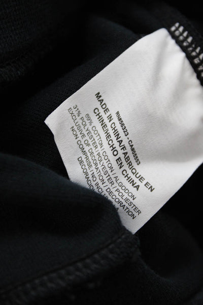 Nike Mens Cotton Zippered Pocket Athletic Biker Shorts Solid Black Size XL