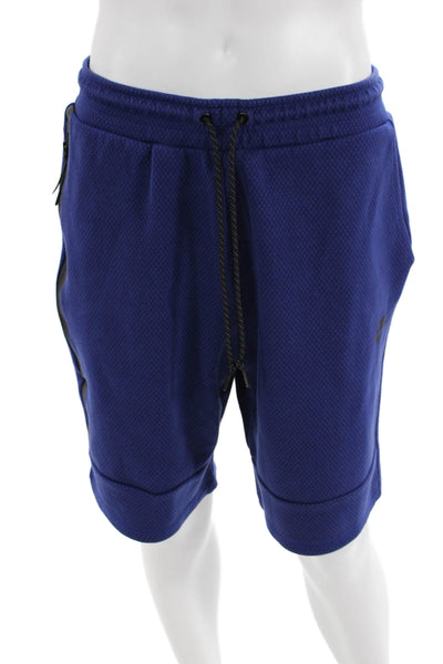 Nike Mens Cotton Pocketed Drawstring Waist Casual Athletic Shorts Blue Size XL