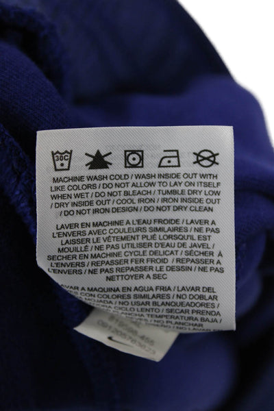 Nike Mens Cotton Pocketed Drawstring Waist Casual Athletic Shorts Blue Size XL