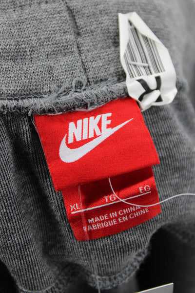 Nike Mens Cotton Pocketed Zippered Detail Athletic Shorts Gray Size XL