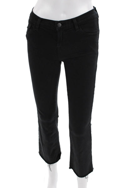 J Brand, Women, Black Cropped Ankle Jeans Mid Rise Size 24