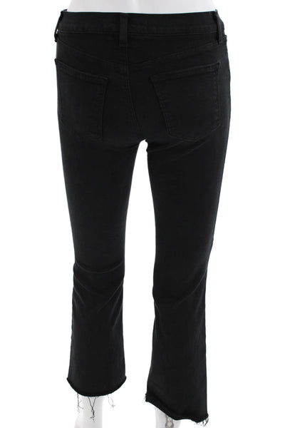 J Brand, Women, Black Cropped Ankle Jeans Mid Rise Size 24