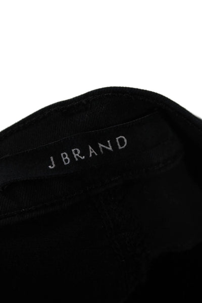 J Brand, Women, Black Cropped Ankle Jeans Mid Rise Size 24