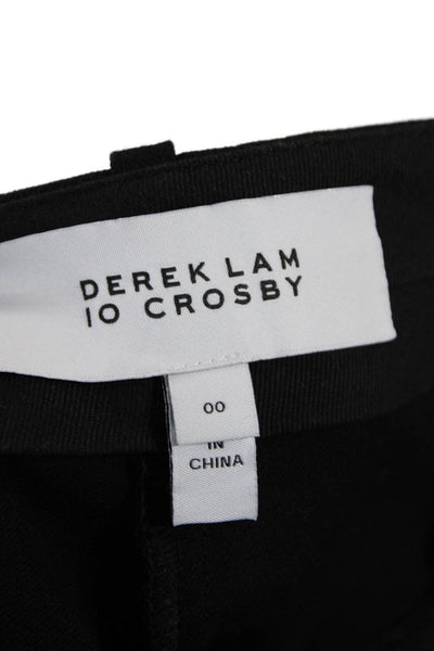 Derek Lam 10 Crosby Womens Creased Flare Leg Dress Pants Black Size 00