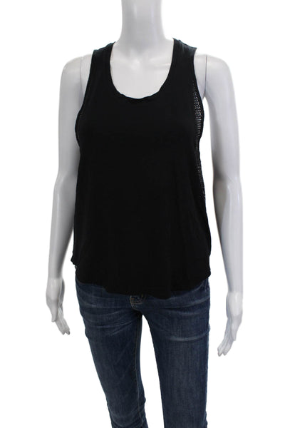 Koral, Womens Basic Tank Sleeveless Black Round Neck Size S